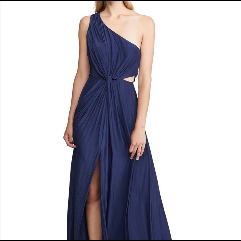 Ramy Brook Linley dress with slit Navy NWOT